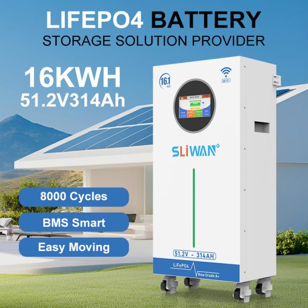Pin lưu trữ điện mặt trời di động 15 kWh màn hình nút bấm