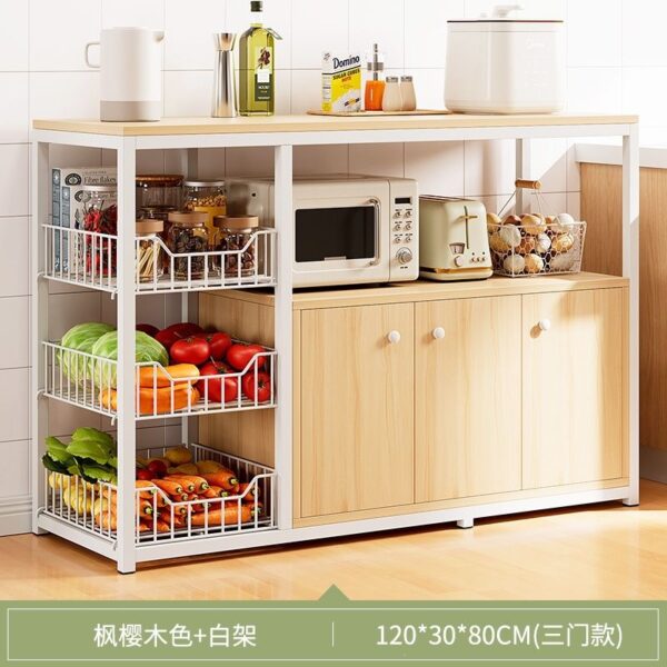 Tủ Kệ Bếp Nhiều Tầng Có Cánh Cửa