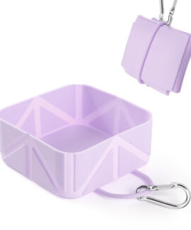 Bát Silicone Gấp Gọn Có Móc Cho Chó Mèo