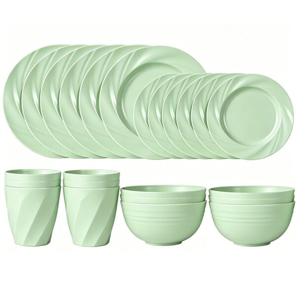 Bộ bát đĩa cốc sợi lúa mì 16 món