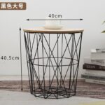 Bàn Đầu Giường Khung Sắt Kèm Nắp Gỗ
