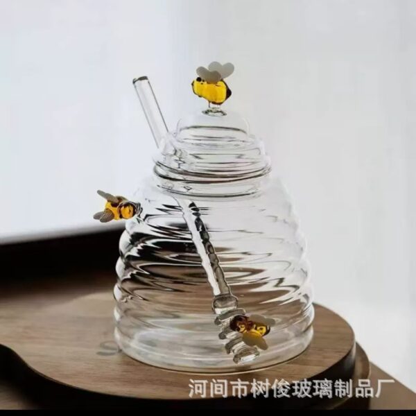 Hũ Thủy Tinh Hình Tổ Ong Kèm Nắp