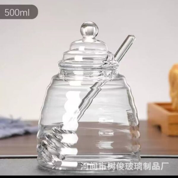 Hũ Thủy Tinh Hình Tổ Ong Kèm Nắp