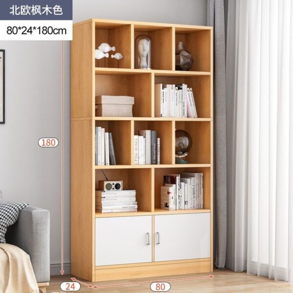 Kệ Sách Đứng Có Cửa Và Tấm Lưng