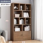 Kệ Sách Đứng Có Cửa Và Tấm Lưng