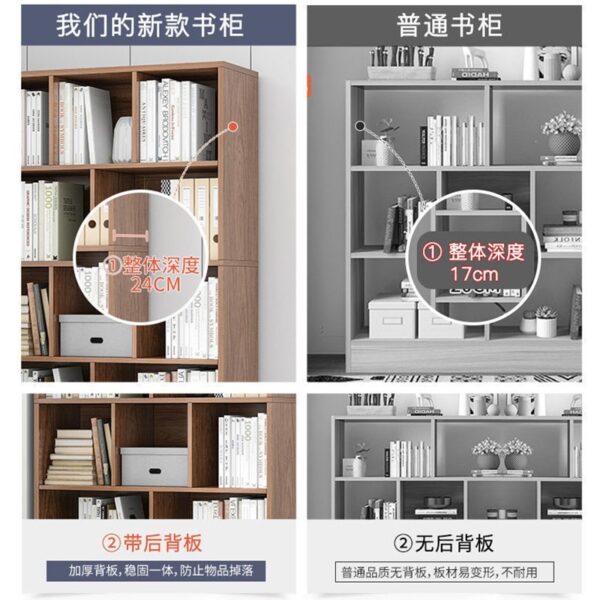 Kệ Sách Đứng Có Cửa Và Tấm Lưng