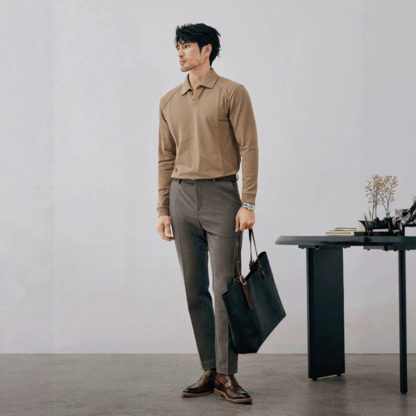 Áo Polo nam tay dài phong cách cổ điển