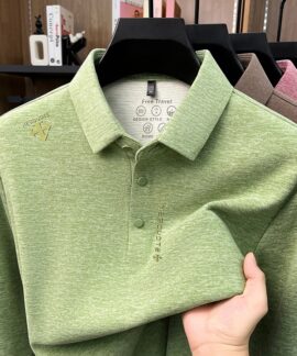 Áo Polo nam tay dài in họa tiết mã 1320