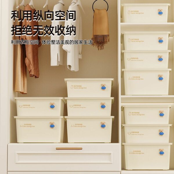 内衣收纳盒装袜子神器家用文胸内裤分格三合一整理箱贴身衣物盒子