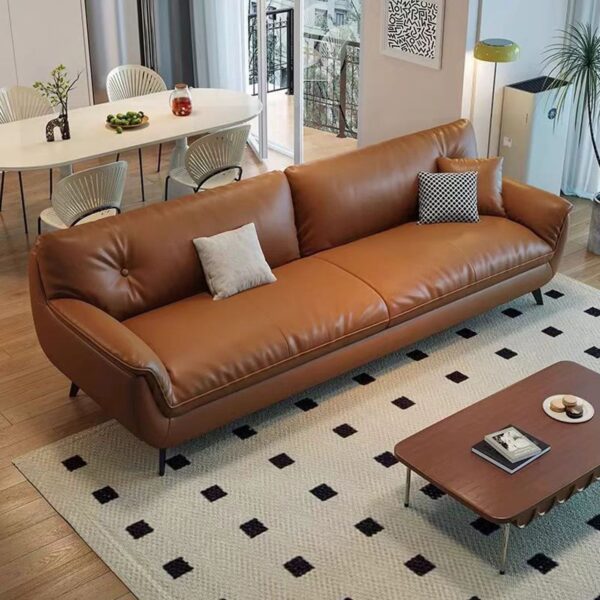 Sofa thẳng phong cách Italy bọc da mèo cào