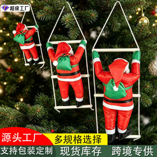 Mô hình ông già Noel leo thang và leo dây