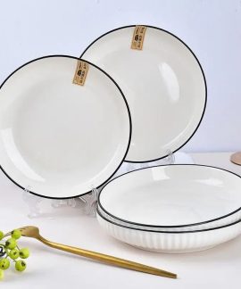 Đĩa cá sứ hai quai đường kính 30 hoặc 32 cm