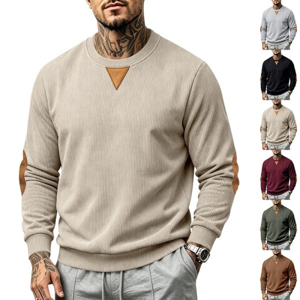 Áo hoodie nam vải nhung tăm phối màu
