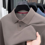 Áo dệt kim nam cổ V cotton tay dài