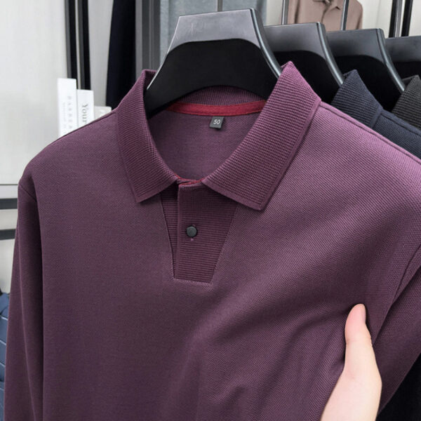 Áo dệt kim nam cổ V cotton tay dài