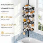 Kệ góc phòng tắm nhiều tầng màu đen