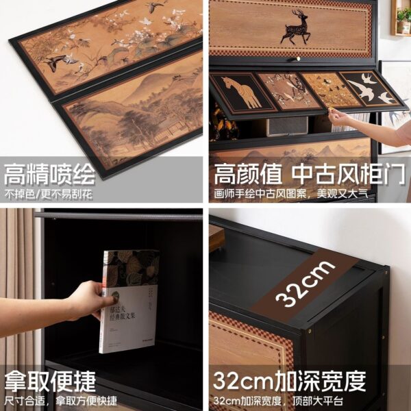 Tủ Kệ Bếp Cửa Lật Phong Cách Cổ Điển