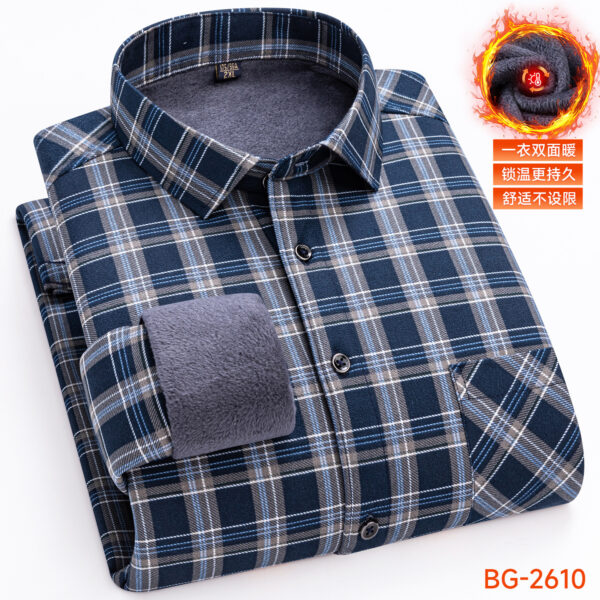 Áo sơ mi nam hai mặt lót nỉ tay dài