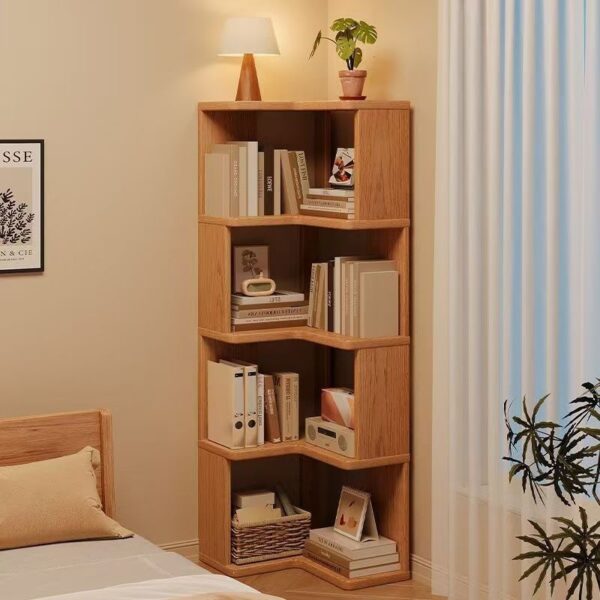 Kệ Sách Góc Bằng Gỗ Tự Nhiên