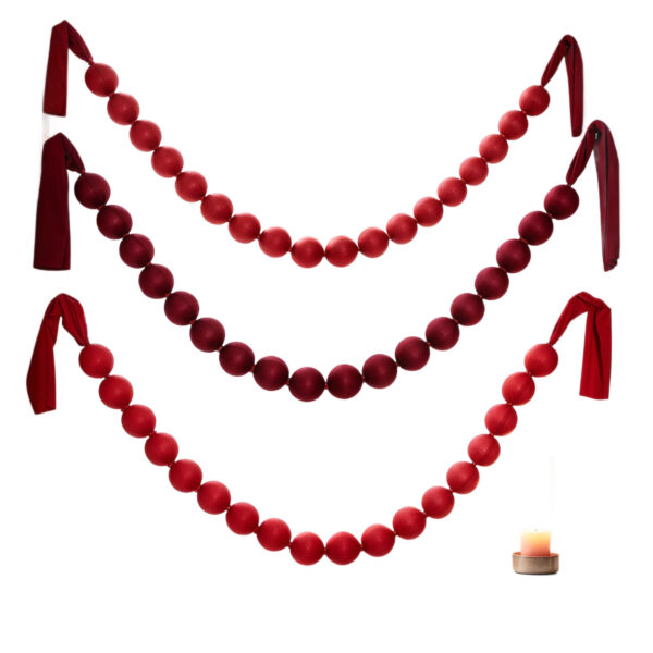 Dây treo quả cầu nhung đỏ 1,75–2,3 m