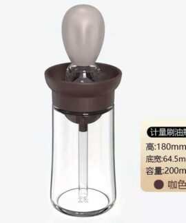 Chai dầu giấm thủy tinh 180 ml nắp màu