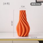 Bình hoa gốm vân xoắn tạo hình 3D