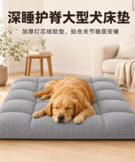 Đệm Nhung Gân Dày Cho Chó Cỡ Lớn
