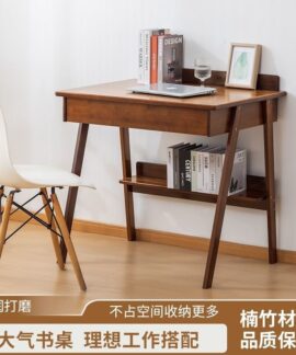 Bàn học tre nguyên khối có ngăn kéo