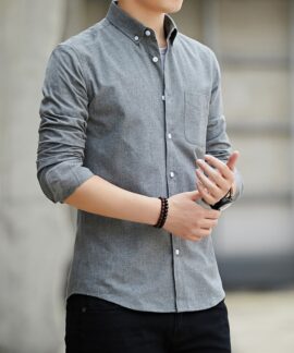 Áo sơ mi nam Oxford tay dài xuân thu