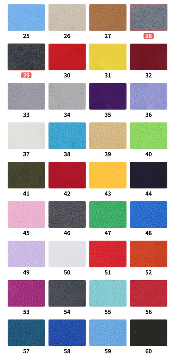 Vải nỉ polar fleece 75D–150D nhiều định lượng