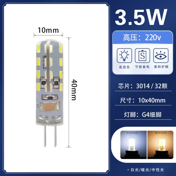 Bóng LED chân cắm G4 và G9 cho đèn gương