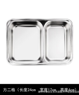 Khay cơm inox 304 chia ngăn có nắp