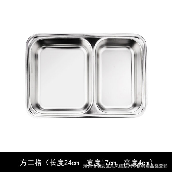 Khay cơm inox 304 chia ngăn có nắp