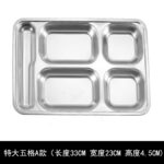 Khay cơm inox 304 chia ngăn có nắp