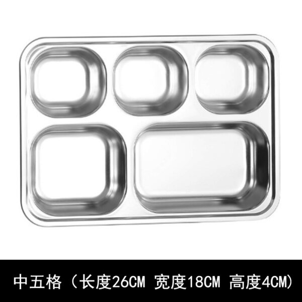 Khay cơm inox 304 chia ngăn có nắp