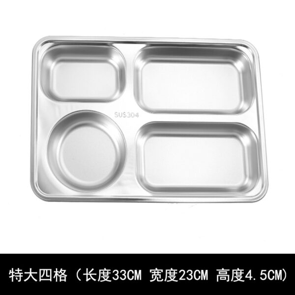 Khay cơm inox 304 chia ngăn có nắp