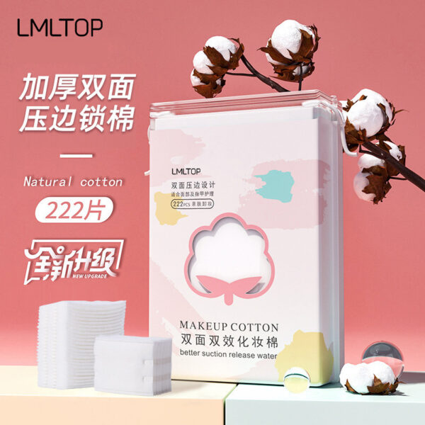 Bông tẩy trang LMLTOP 3 lớp 222 miếng