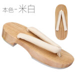 Guốc gỗ nữ đế phẳng kiểu Nhật