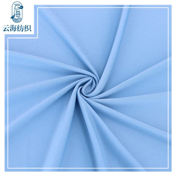 Vải polyester milk silk dệt kim co giãn 100D