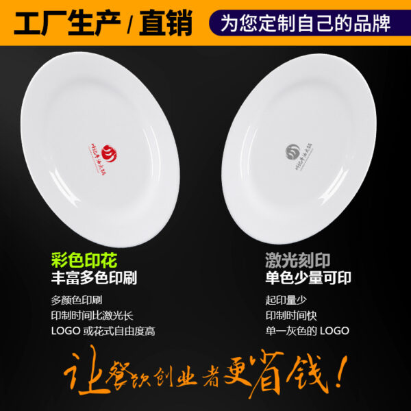 Đĩa melamine trắng tròn dùng cho suất ăn