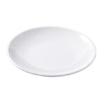 Đĩa melamine trắng tròn dùng cho suất ăn