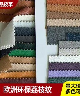 Da PU vân Litchi dùng bọc sofa, túi xách và nội thất, dày 0,8 mm