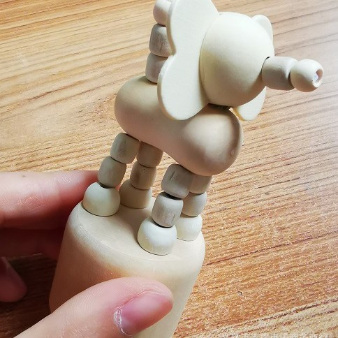Mô hình động vật gỗ mini có khớp bấm
