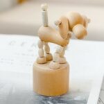 Mô hình động vật gỗ mini có khớp bấm