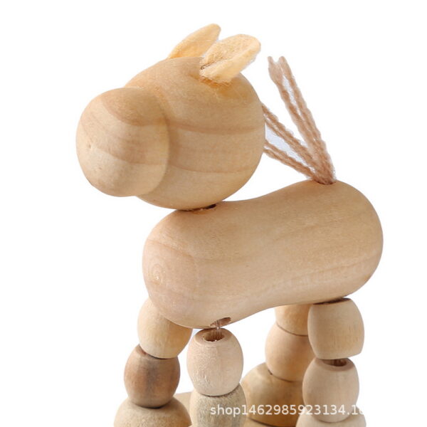 Mô hình động vật gỗ mini có khớp bấm