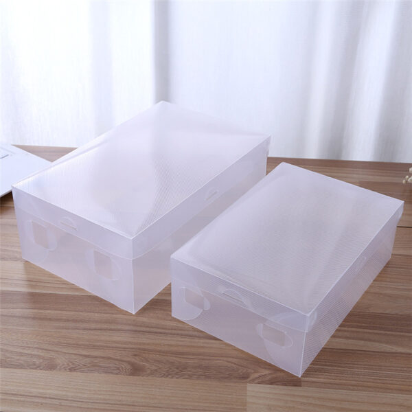 Hộp giày nhựa trong suốt nắp lật