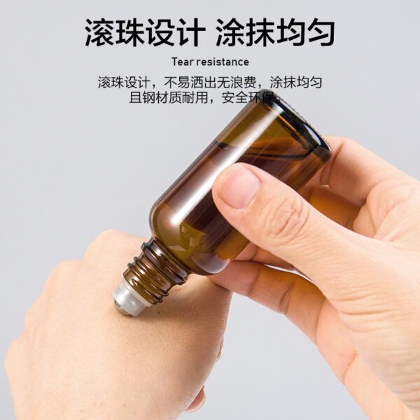 Chai Lăn Thủy Tinh Nâu Mini