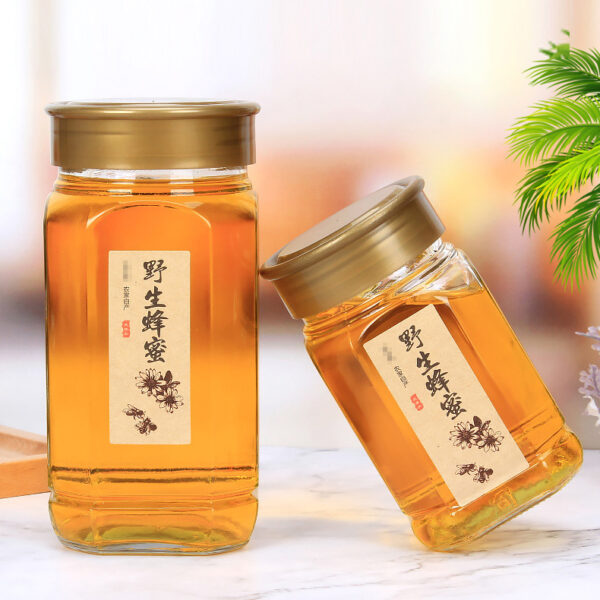 Chai Thủy Tinh Bát Giác Đựng Mật Ong