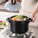 Nồi sứ hoa văn dùng bếp gas hoặc bếp từ