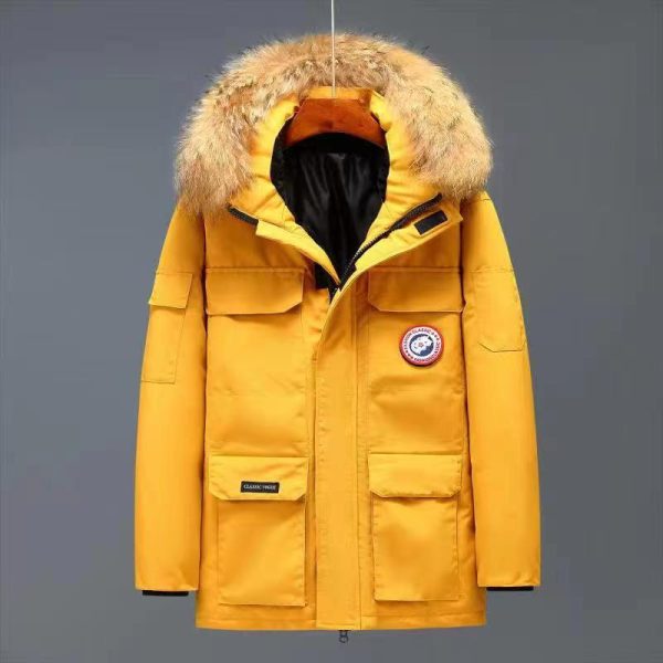 Áo phao nam dáng dài trung bình phong cách outdoor